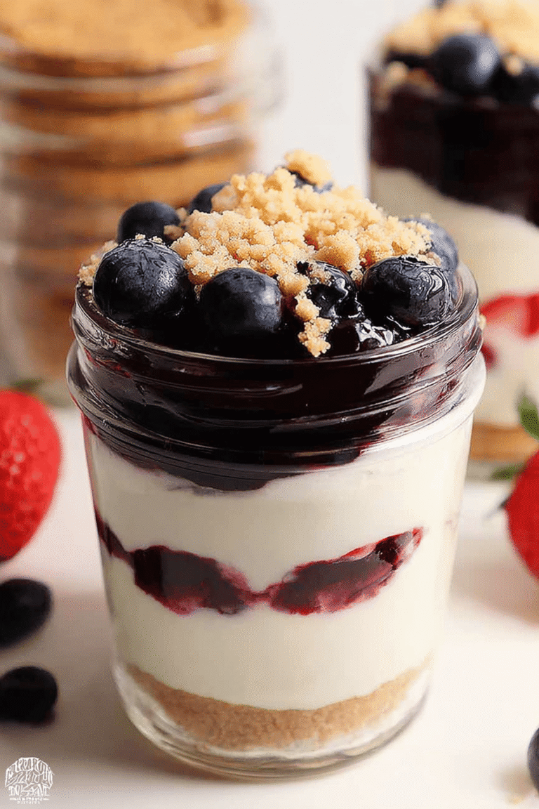 No Bake Blueberry Cheesecake Parfaits With Creamy Layers 8 Blueberry Cheesecake Parfaits 14.Png