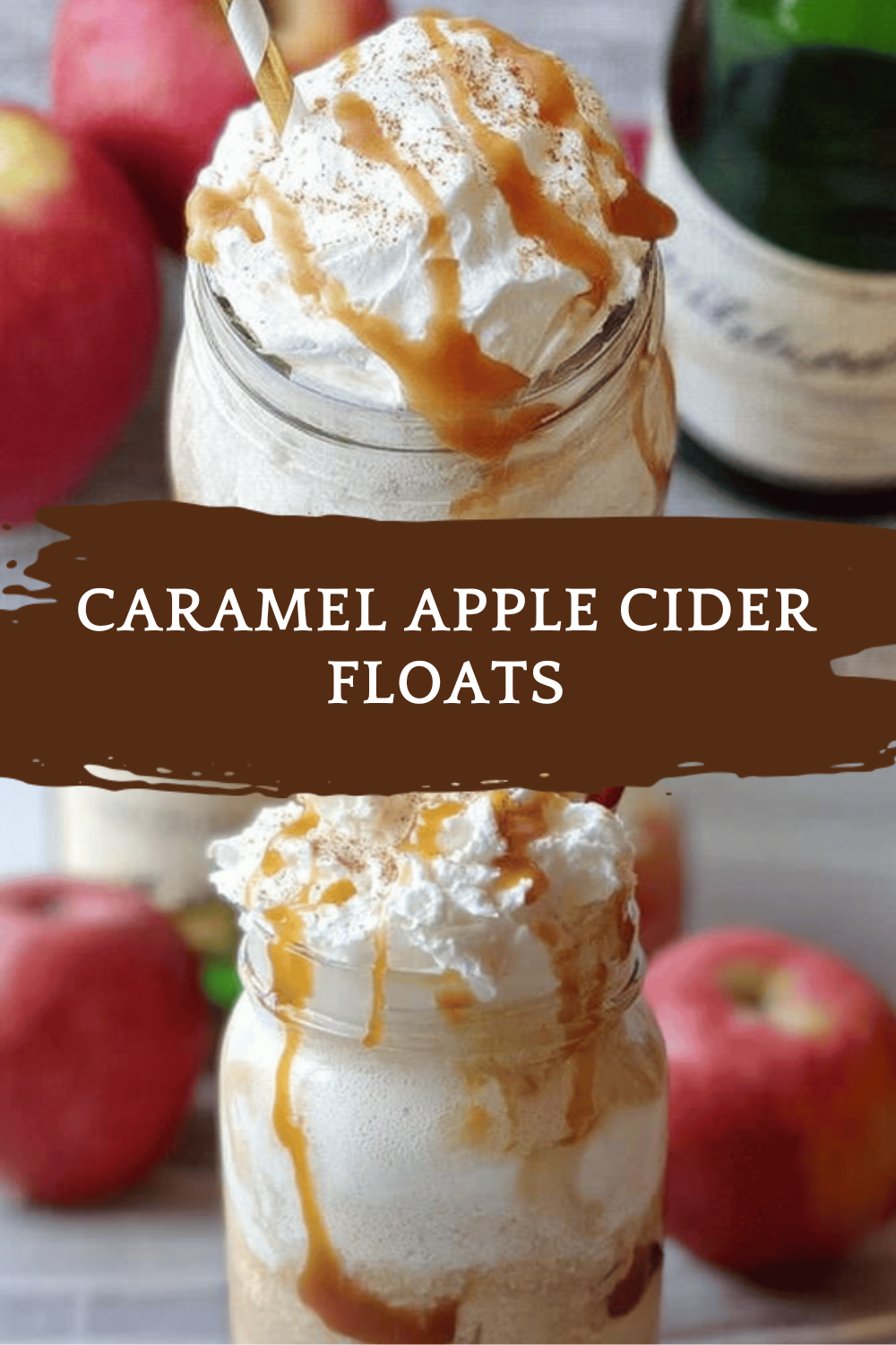 Caramel Apple Cider Floats