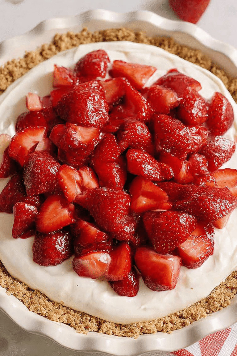 No Bake Fresh Strawberry Cream Cheese Pie 66.Png