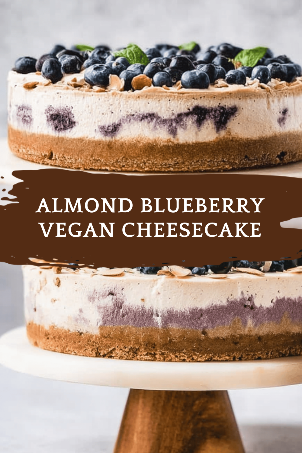 Almond Blueberry Vegan Cheesecake