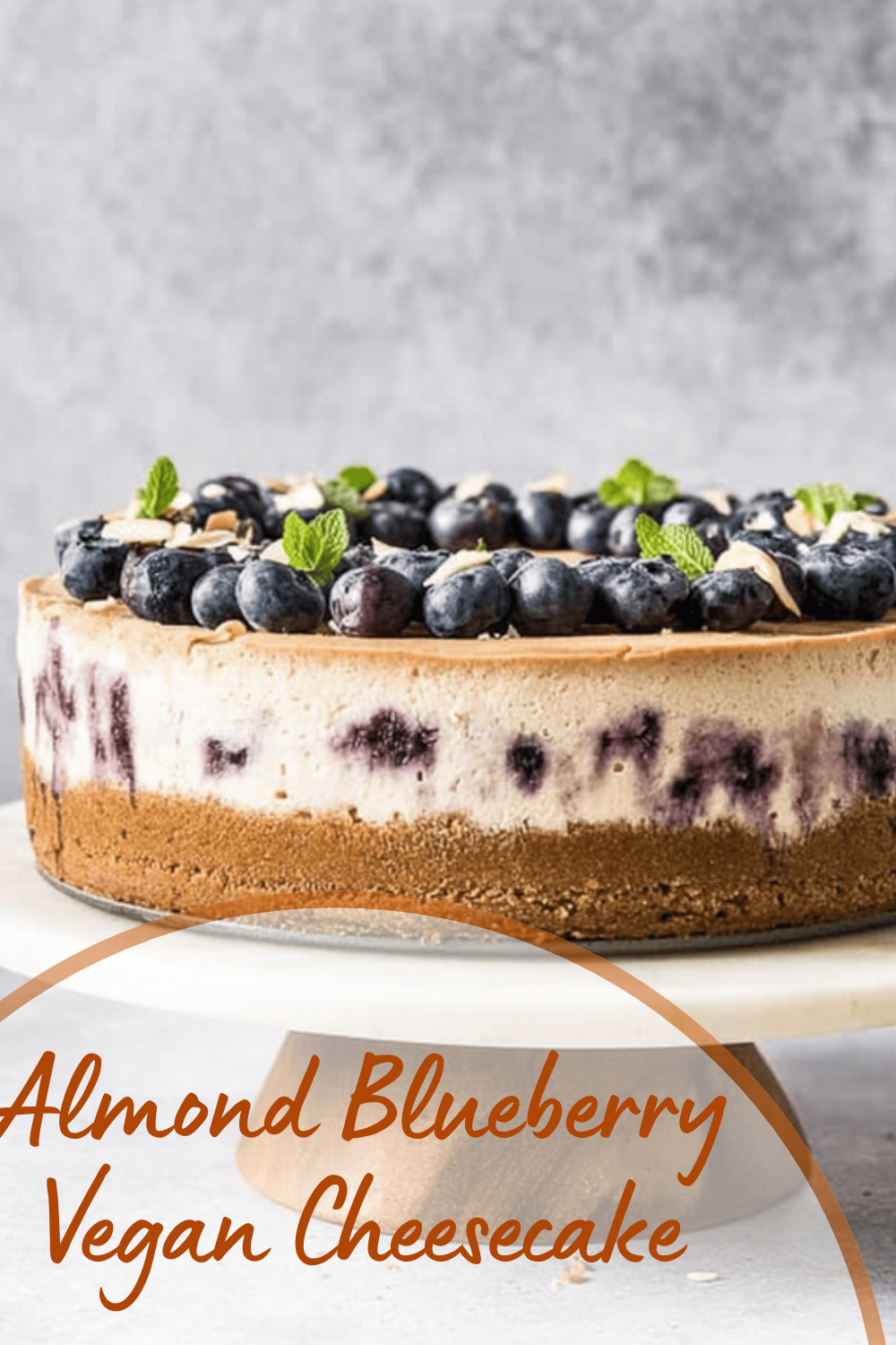 Almond Blueberry Vegan Cheesecake