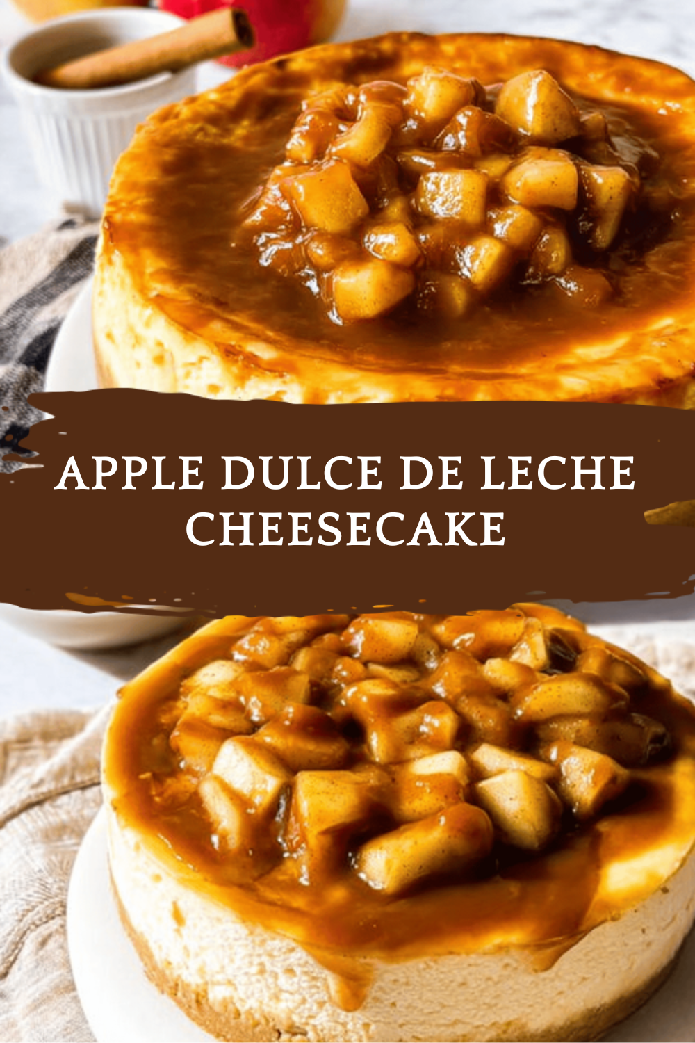 Apple Dulce De Leche Cheesecake