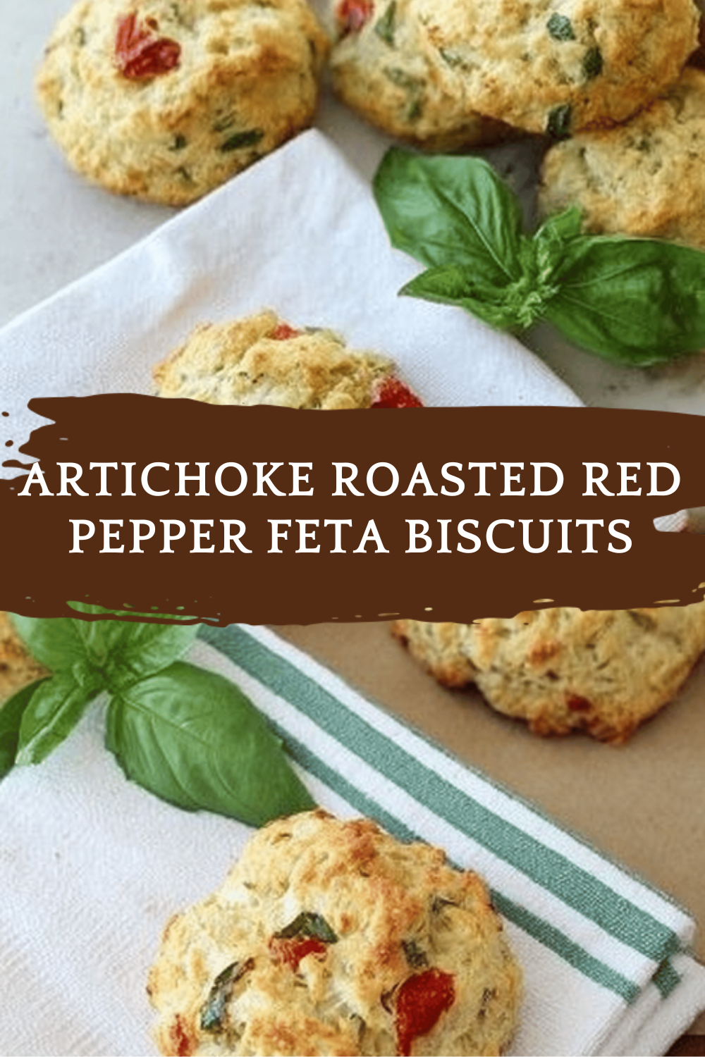 Artichoke Roasted Red Pepper Feta Biscuits