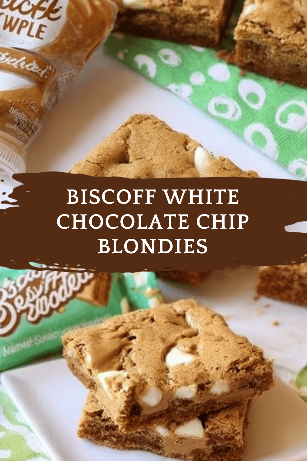 Biscoff White Chocolate Chip Blondies