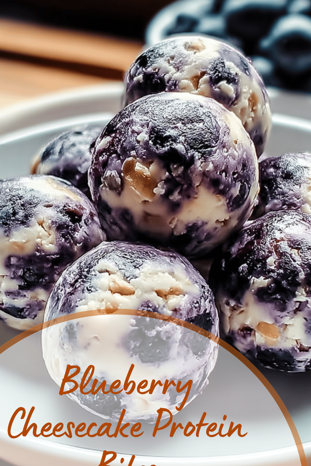 Blueberry Cheesecake Protein Bites