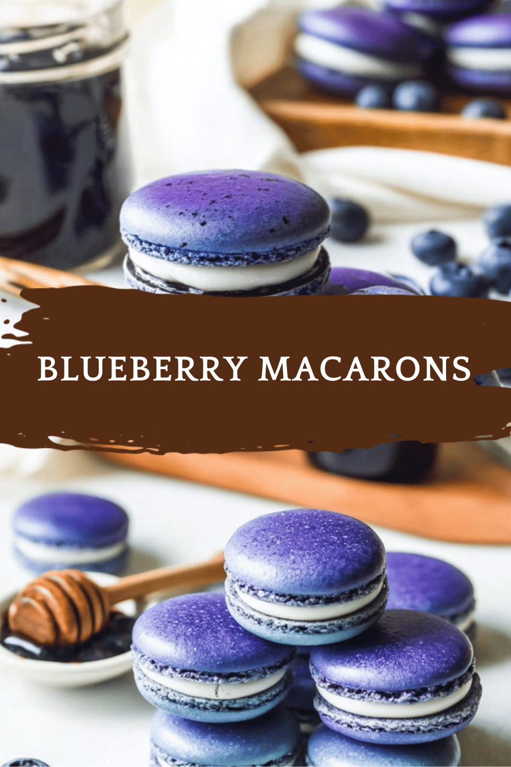 Blueberry Macarons