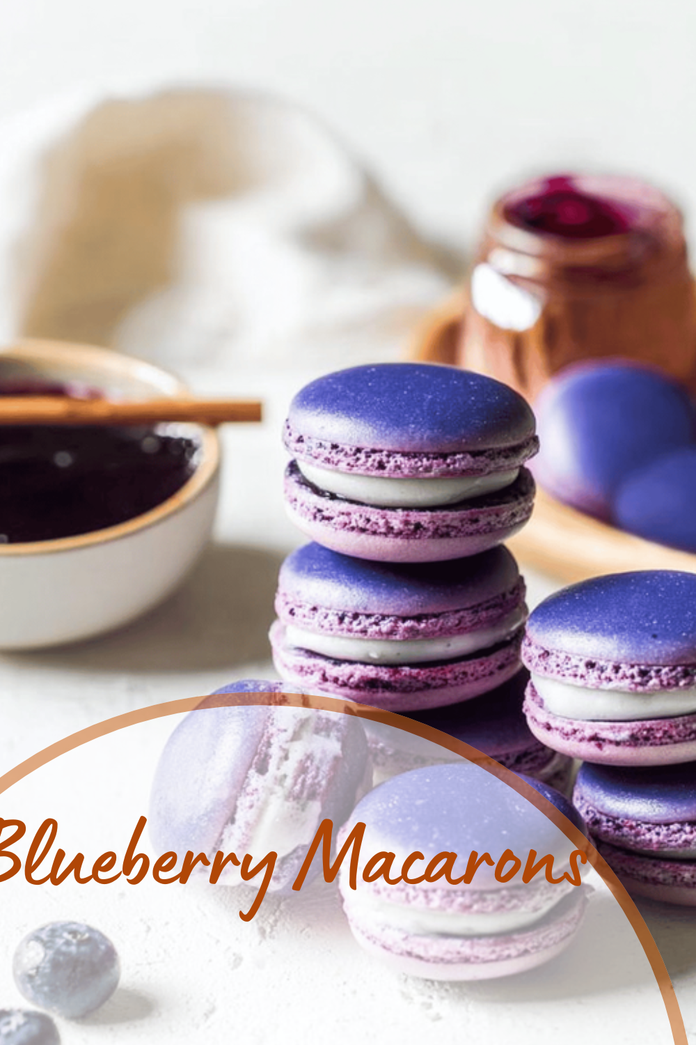 Blueberry Macarons