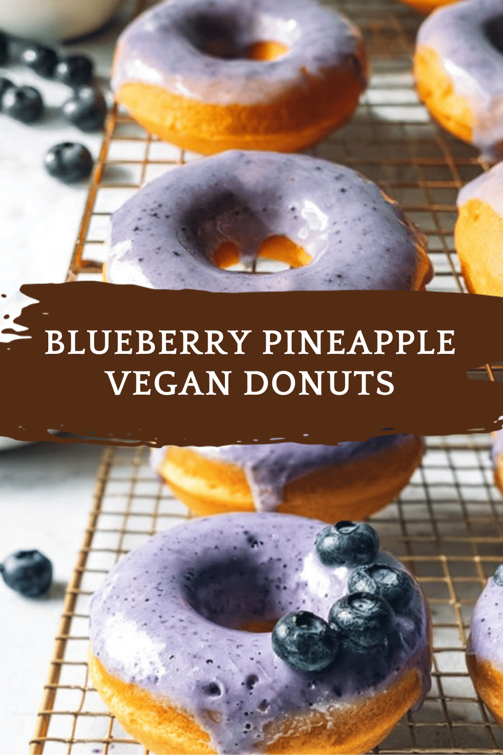 Blueberry Pineapple Vegan Donuts