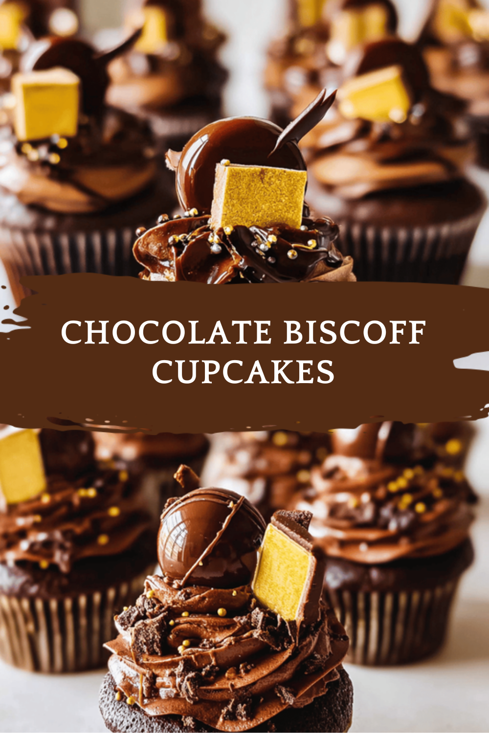Chocolate Biscoff Cupcakes