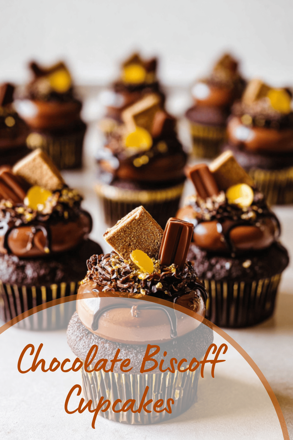 Chocolate Biscoff Cupcakes