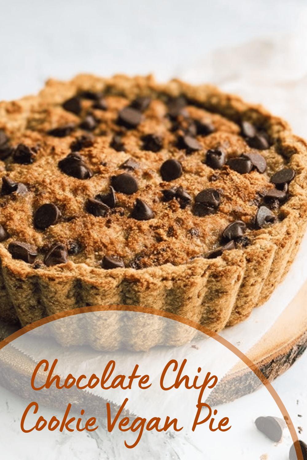 Chocolate Chip Cookie Vegan Pie