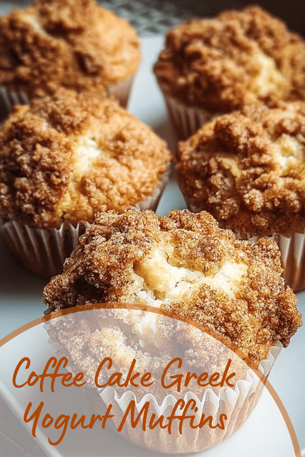 Coffee Cake Greek Yogurt Muffins