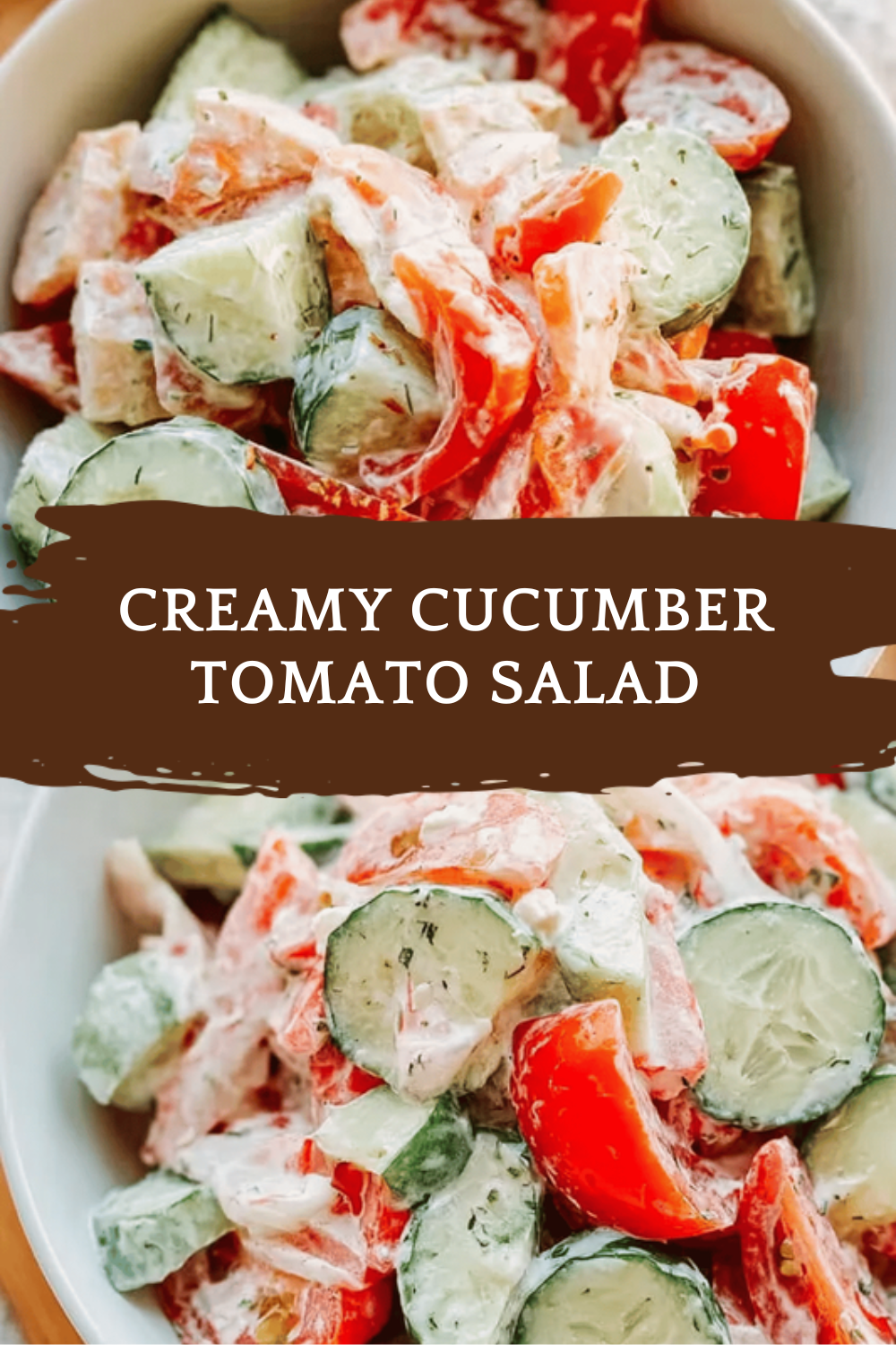 Creamy Cucumber Tomato Salad