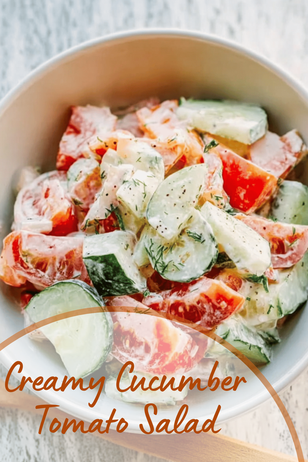 Creamy Cucumber Tomato Salad