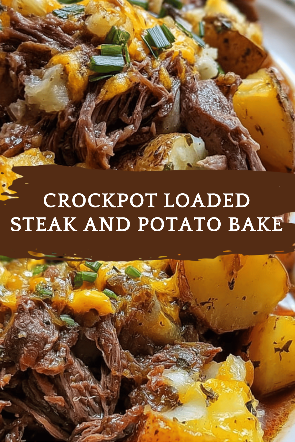 Crockpot Loaded Steak And Potato Bake