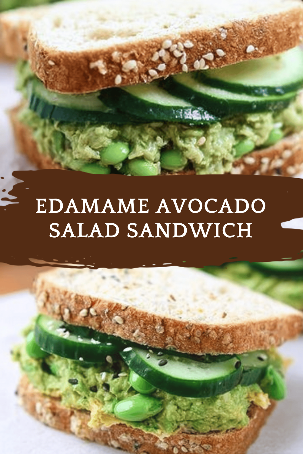 Edamame Avocado Salad Sandwich