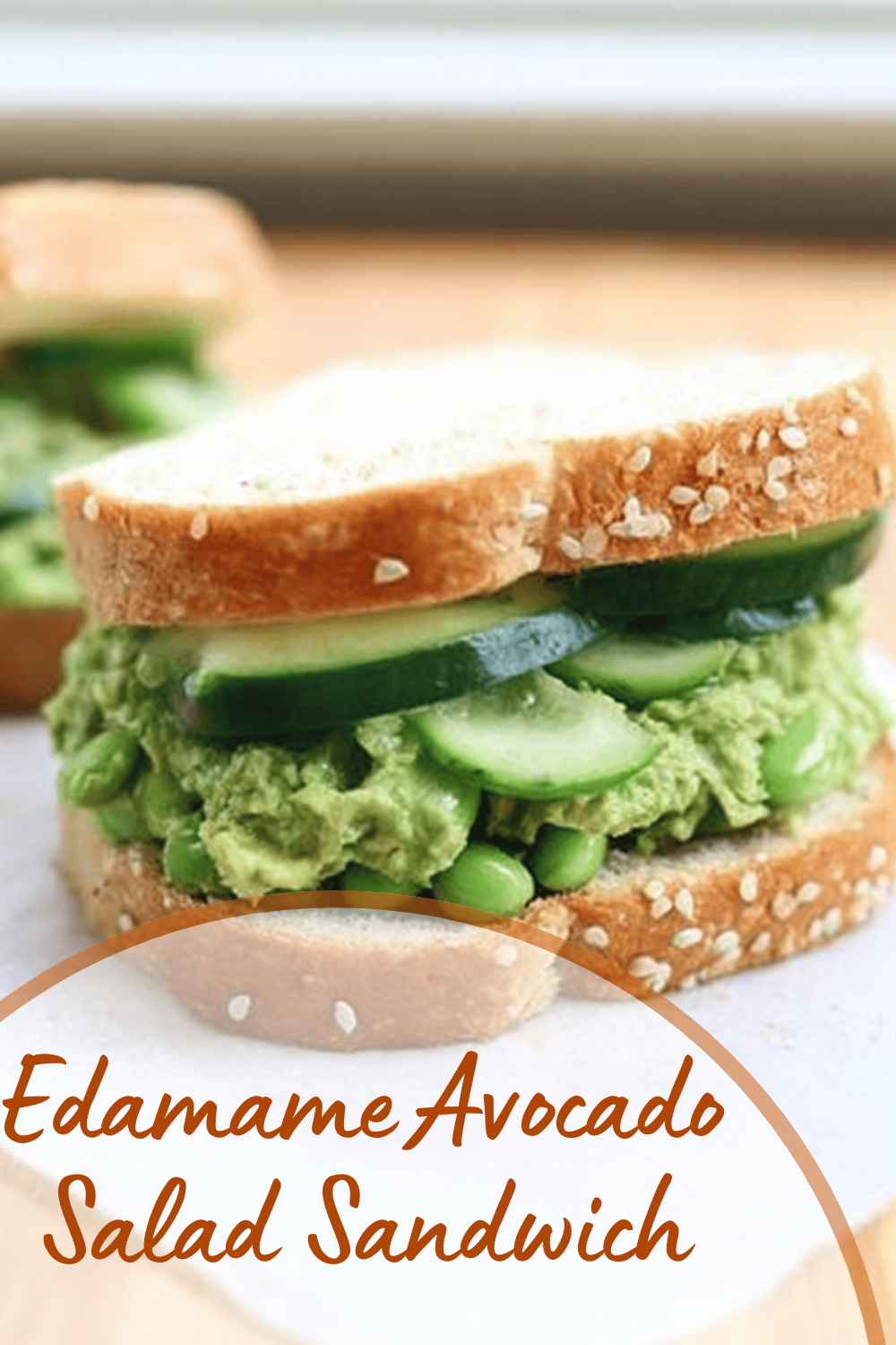 Edamame Avocado Salad Sandwich