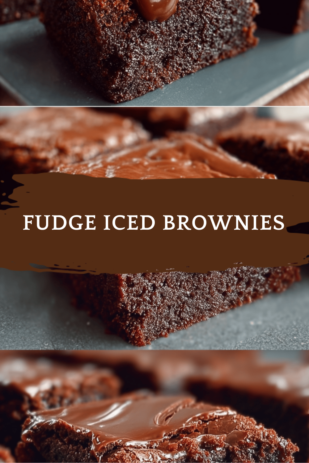 Fudge Iced Brownies