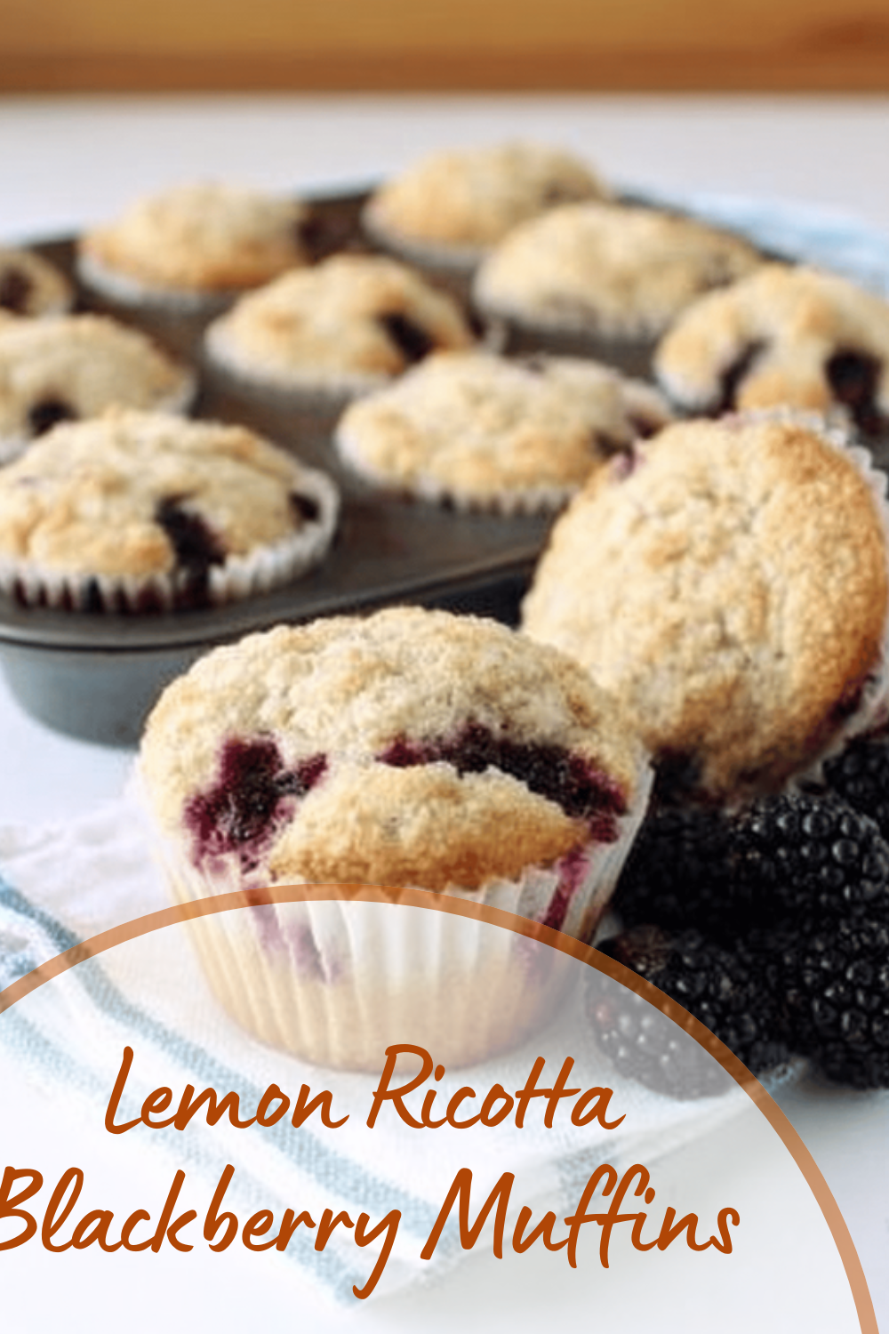 Lemon Ricotta Blackberry Muffins
