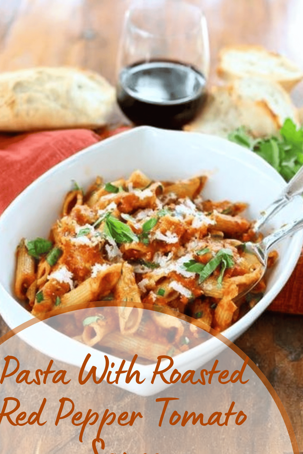 Pasta With Roasted Red Pepper Tomato Sauce