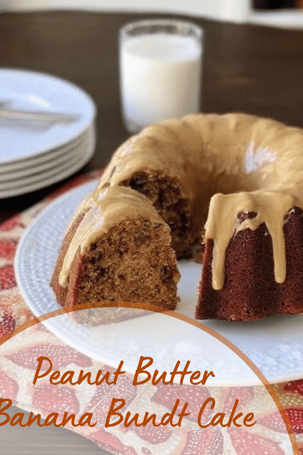 Peanut Butter Banana Bundt Cake