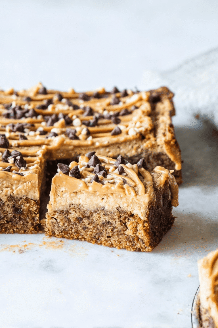 Peanut Butter Banana Vegan Cake Bars 67.Png