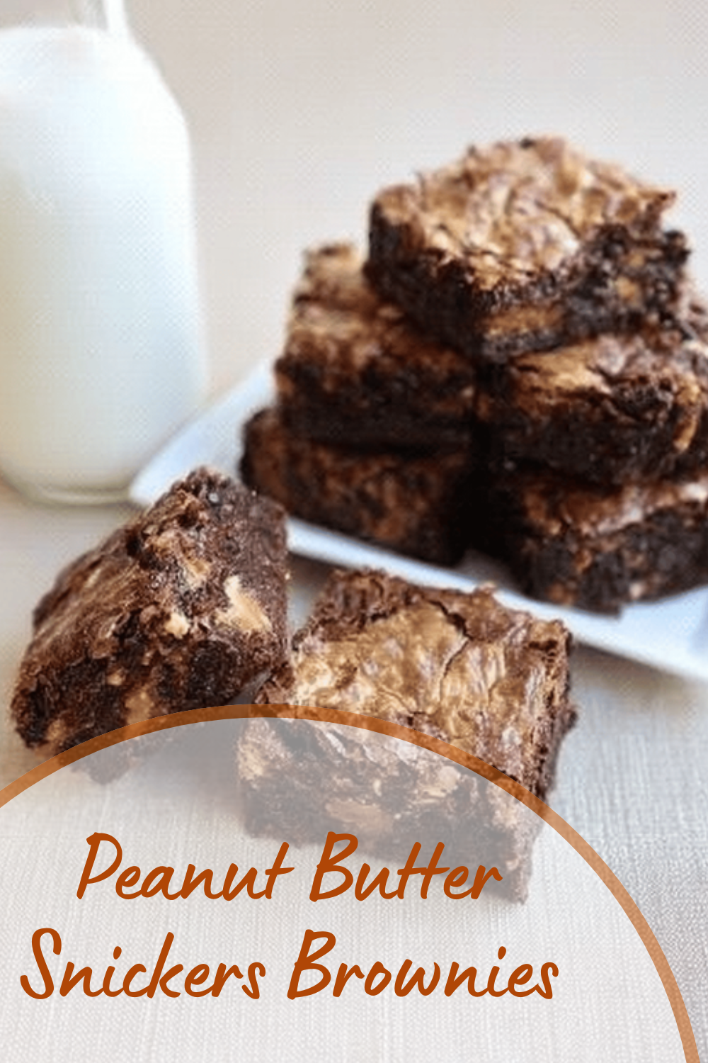 Peanut Butter Snickers Brownies