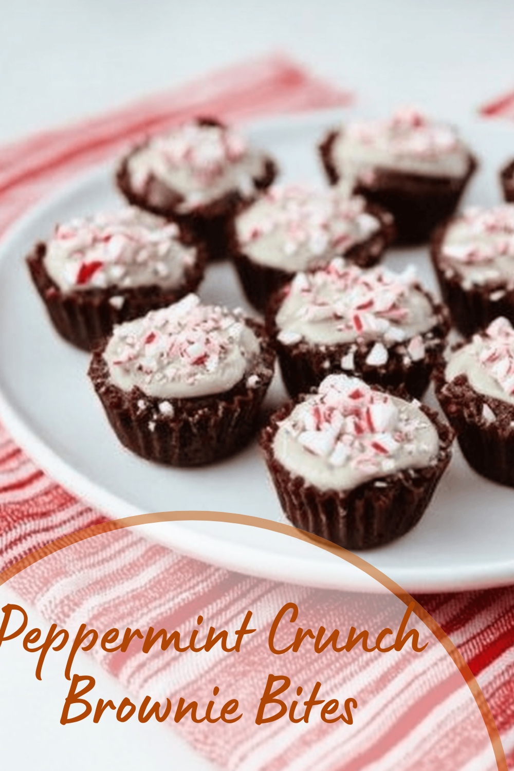 Peppermint Crunch Brownie Bites