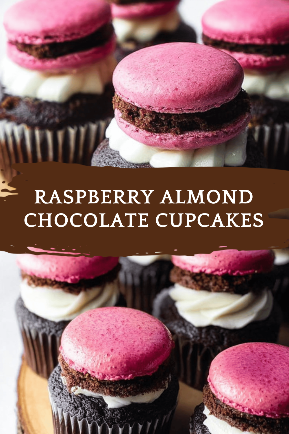 Raspberry Almond Chocolate Cupcakes
