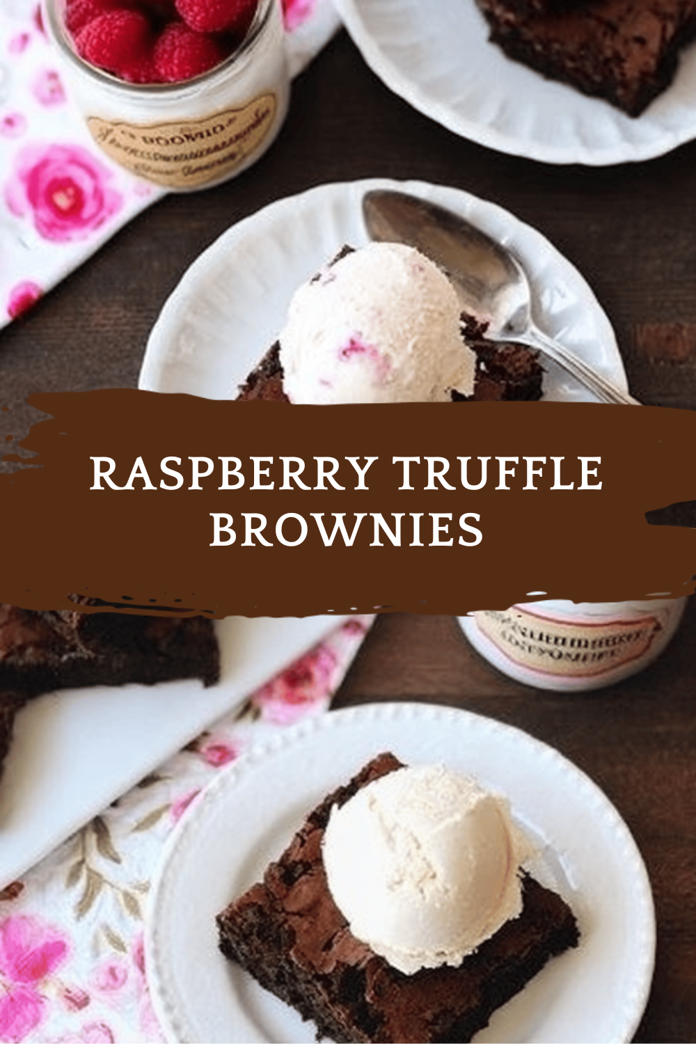 Raspberry Truffle Brownies