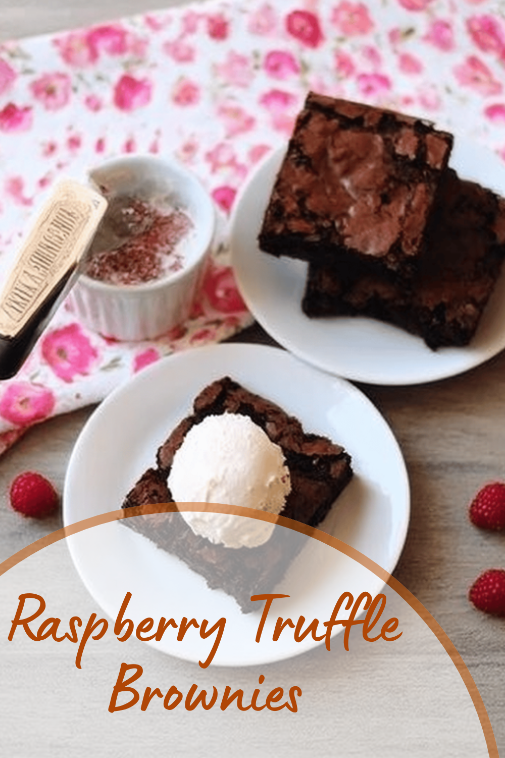 Raspberry Truffle Brownies