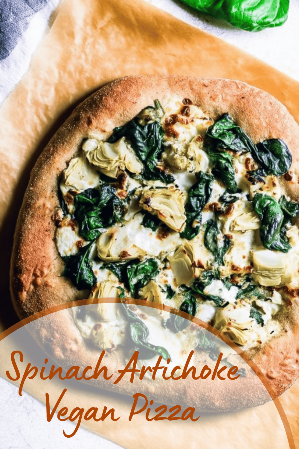 Spinach Artichoke Vegan Pizza