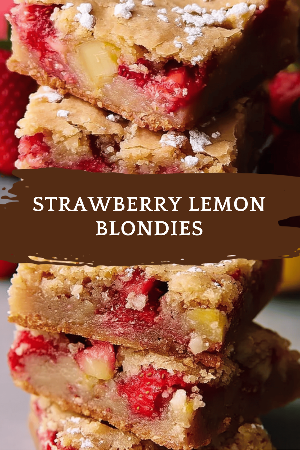 Strawberry Lemon Blondies
