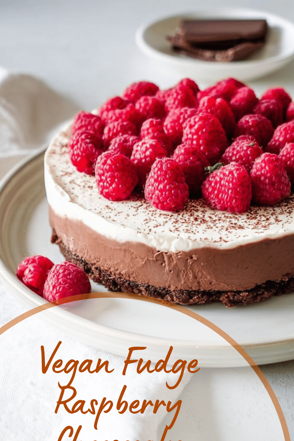 Vegan Fudge Raspberry Cheesecake