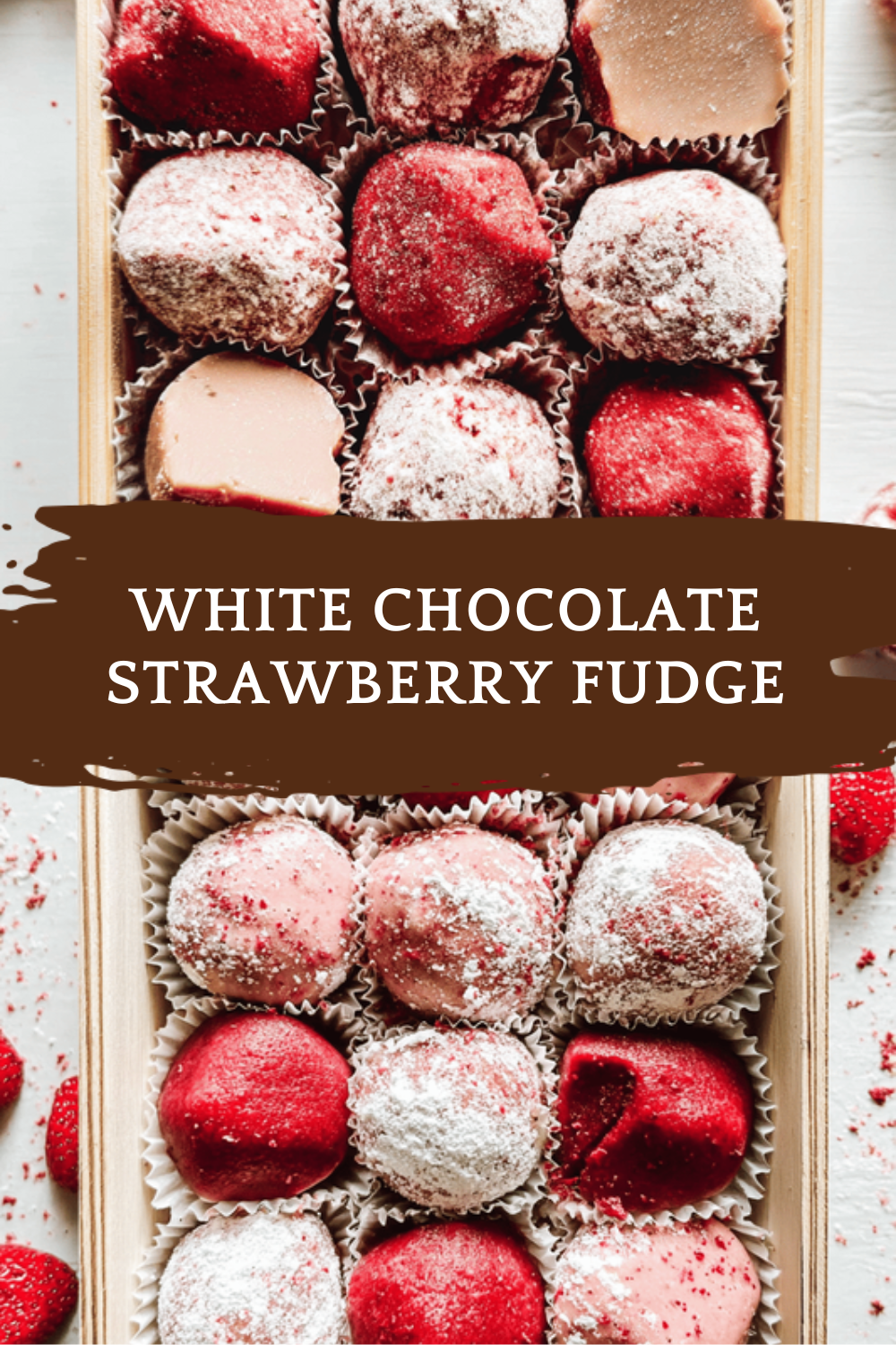 White Chocolate Strawberry Fudge