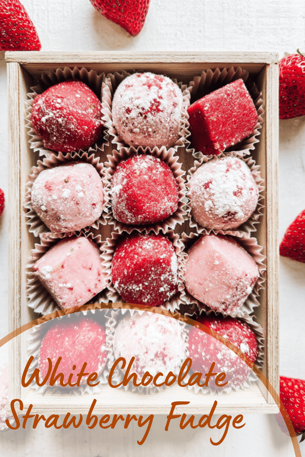 White Chocolate Strawberry Fudge