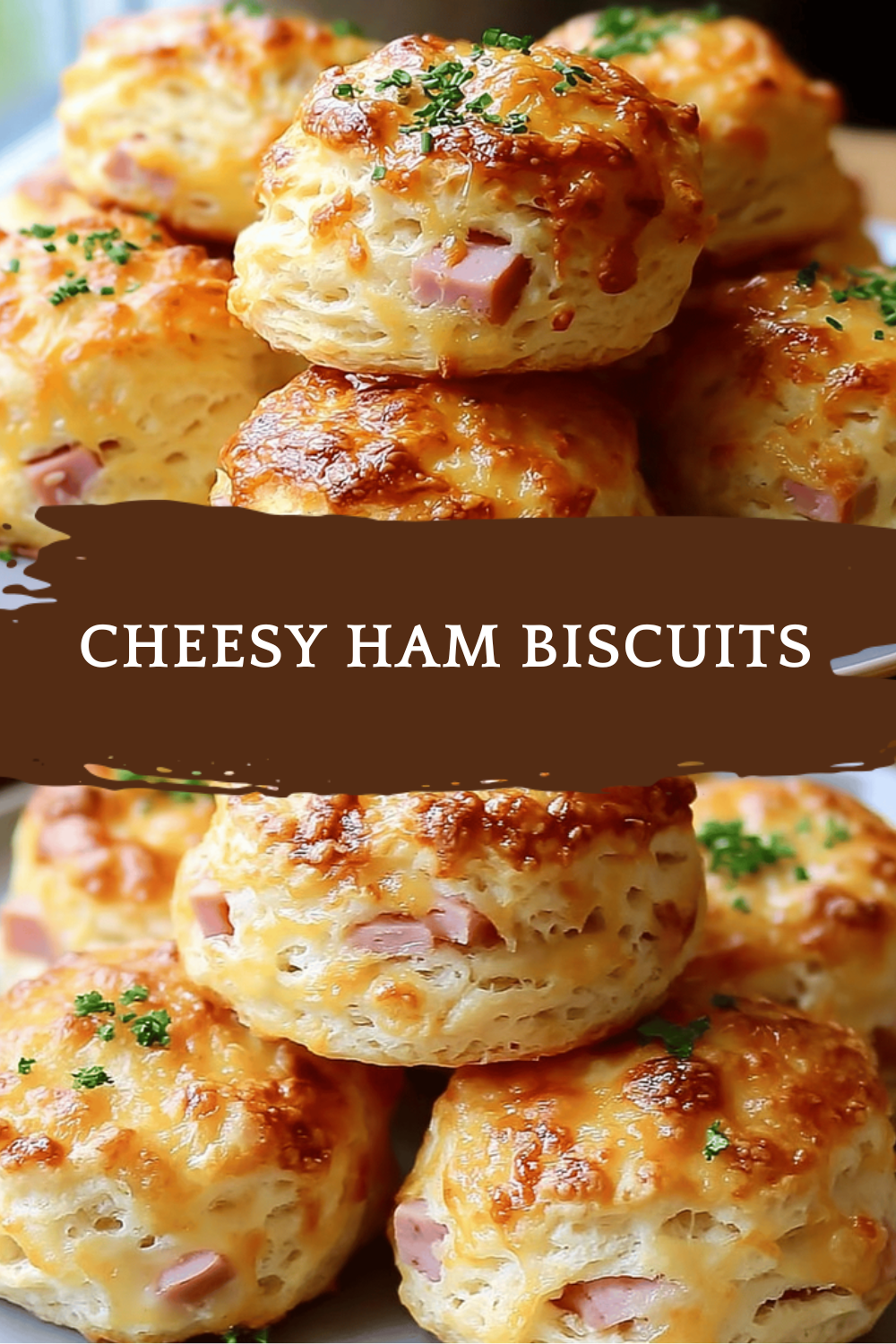 Cheesy Ham Biscuits