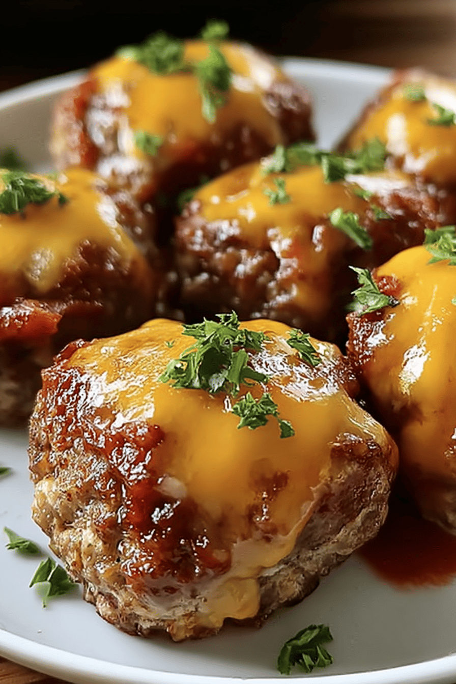 Cheesy Stuffed Meatloaf Bites