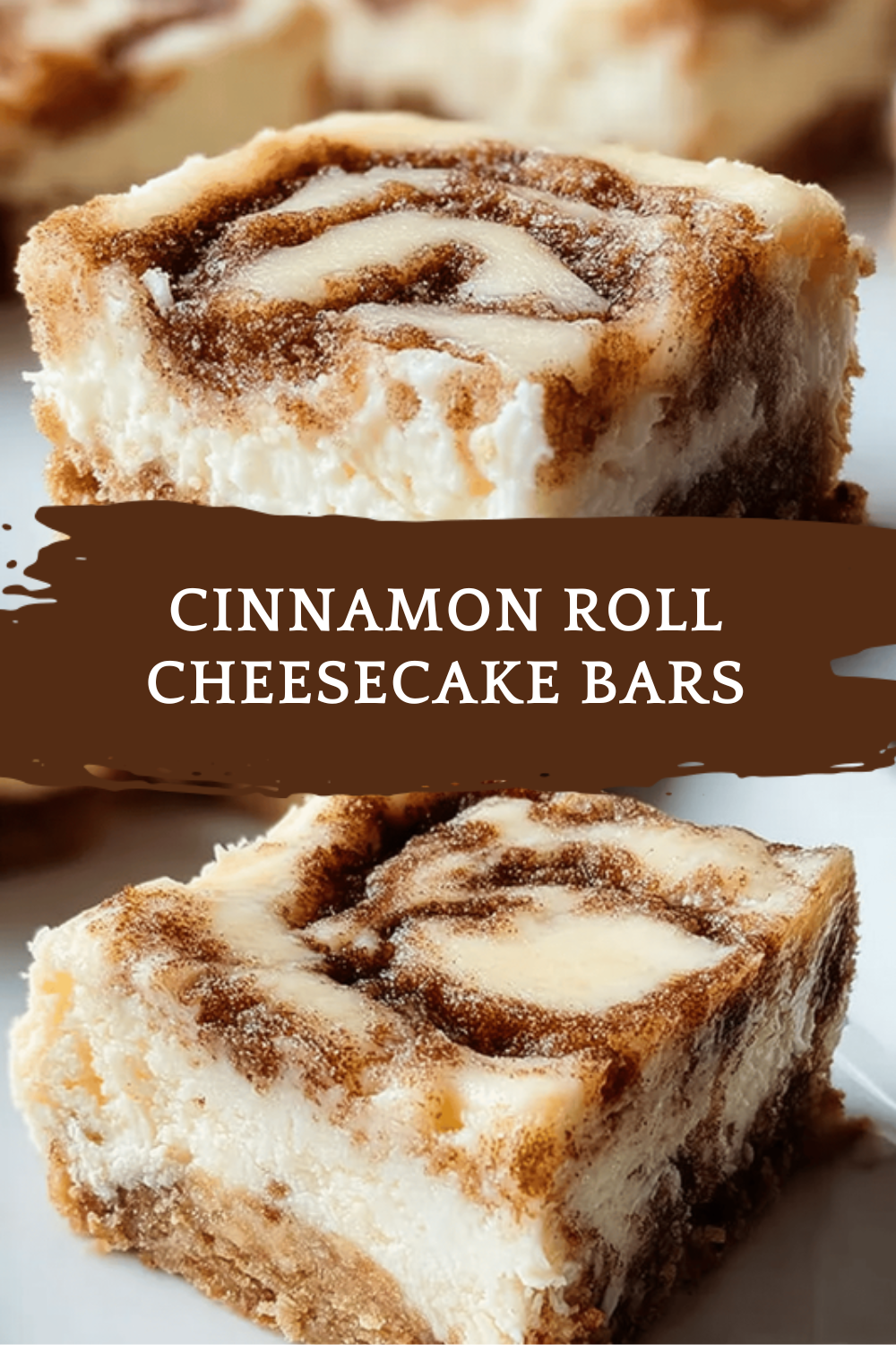 Cinnamon Roll Cheesecake Bars