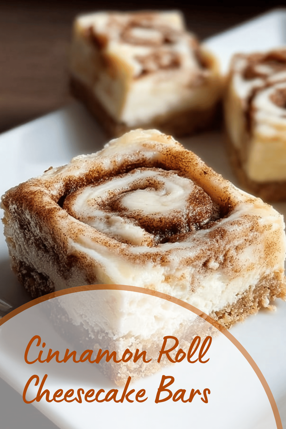 Cinnamon Roll Cheesecake Bars