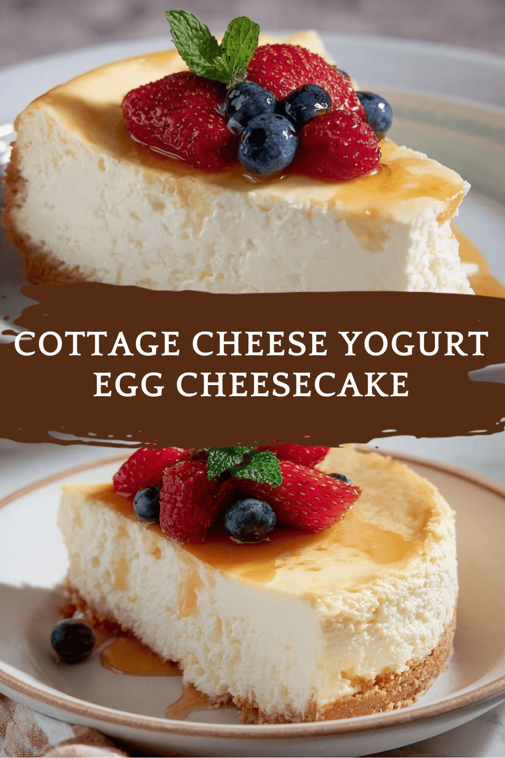 Cottage Cheese Yogurt Egg Cheesecake