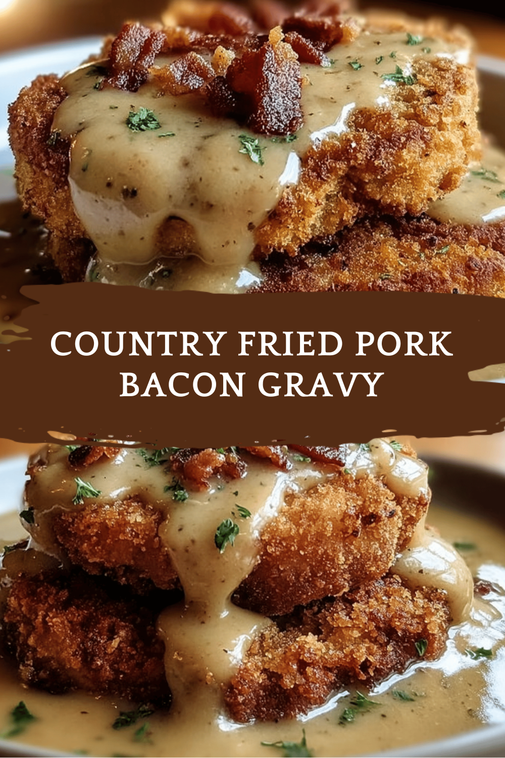 Country Fried Pork Bacon Gravy