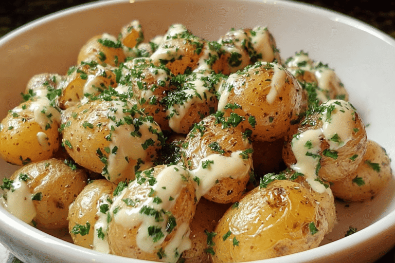 Creamy Garlic Sauce Mini Potatoes 89.Png
