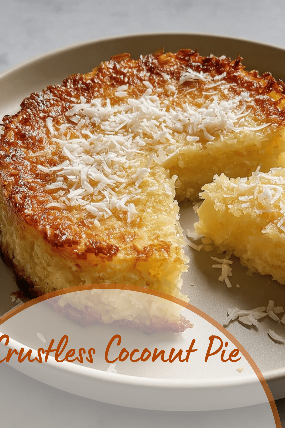 Crustless Coconut Pie