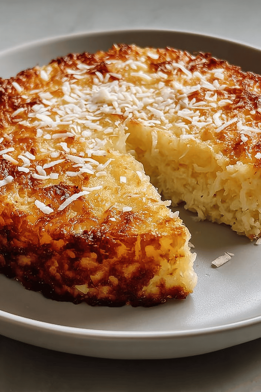 Crustless Coconut Pie