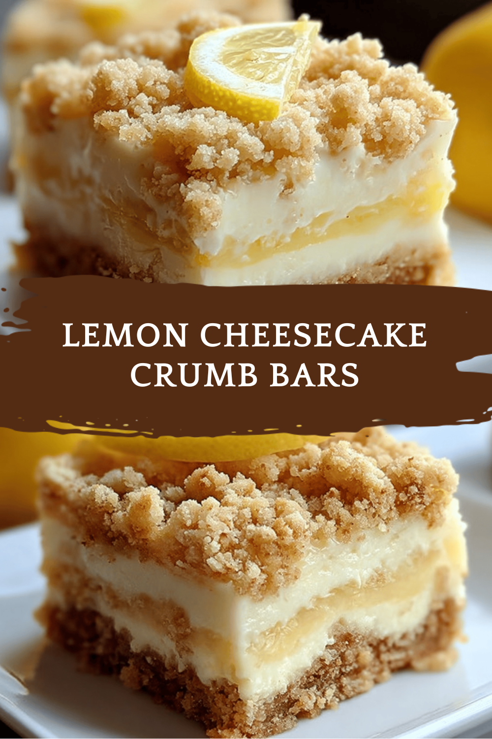 Lemon Cheesecake Crumb Bars