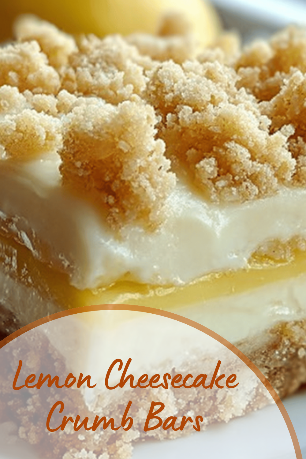 Lemon Cheesecake Crumb Bars