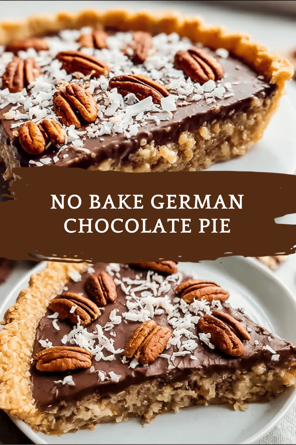 No Bake German Chocolate Pie