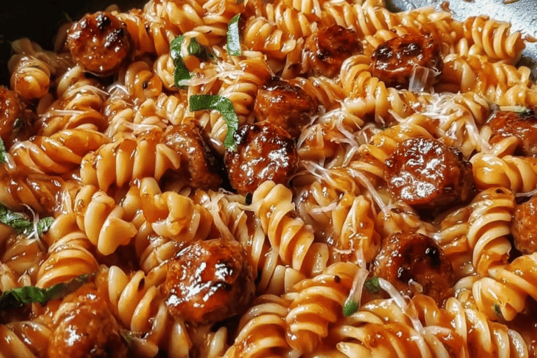 Sweet Chili Bbq Sausage Pasta Skillet 66.Png