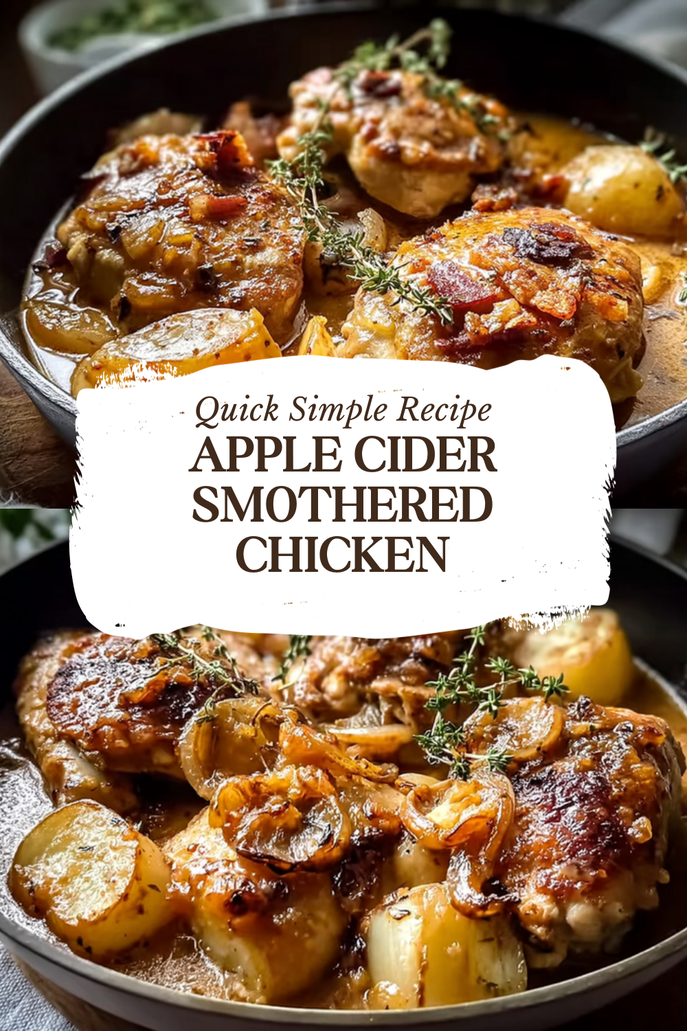 Apple Cider Smothered Chicken